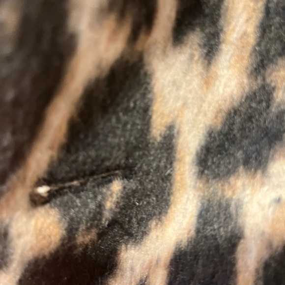 Plush Sophisticated Animal LS Leather/Outerwear Animal Print Coat - Picture 7 of 11